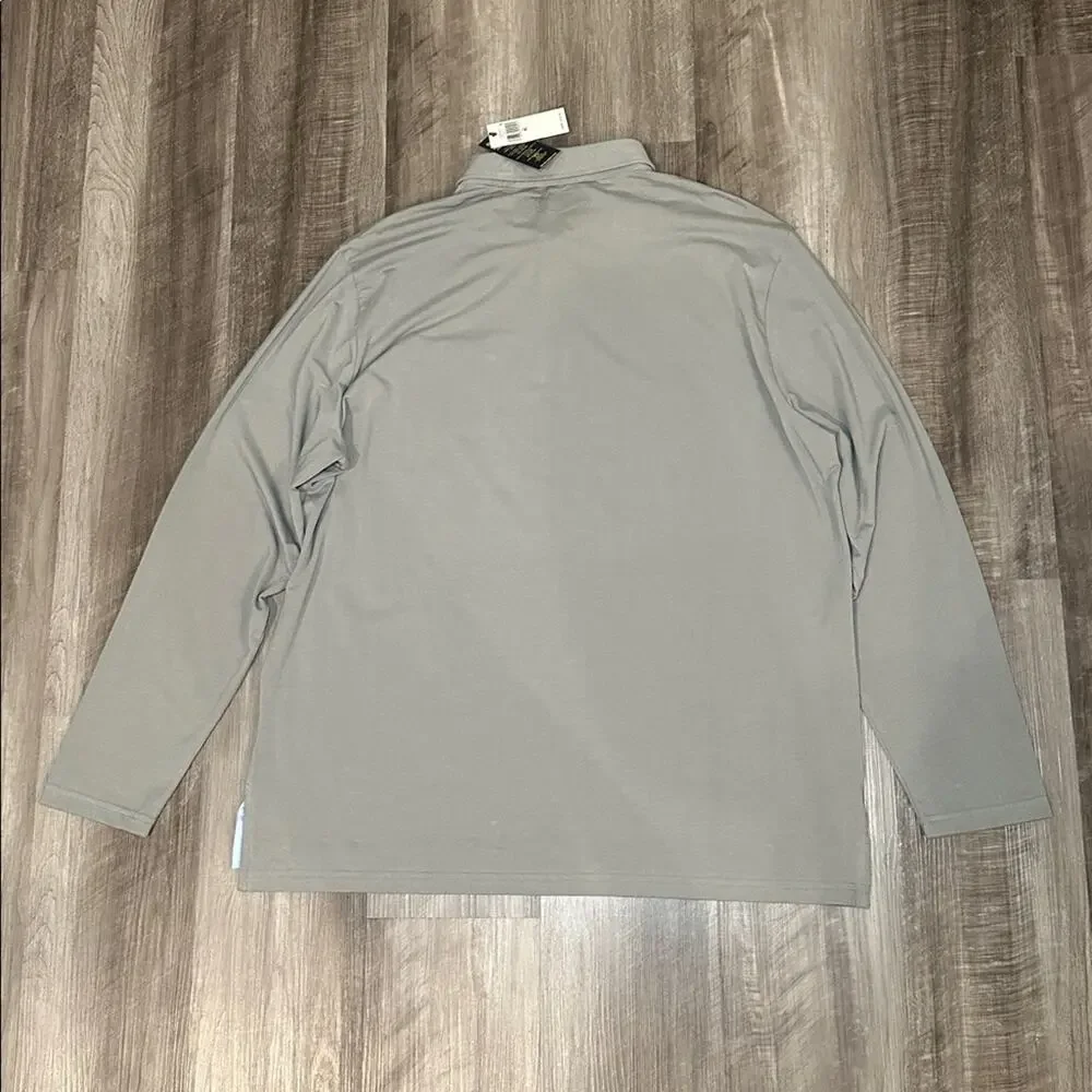 Polo Ralph Lauren Performance Classic Fit Grey Long Sleeve Golf Polo - XL